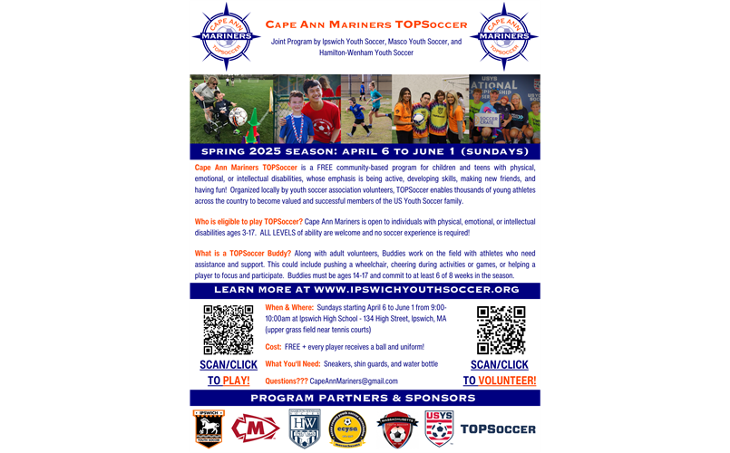 Cape Ann Mariners TOPSoccer